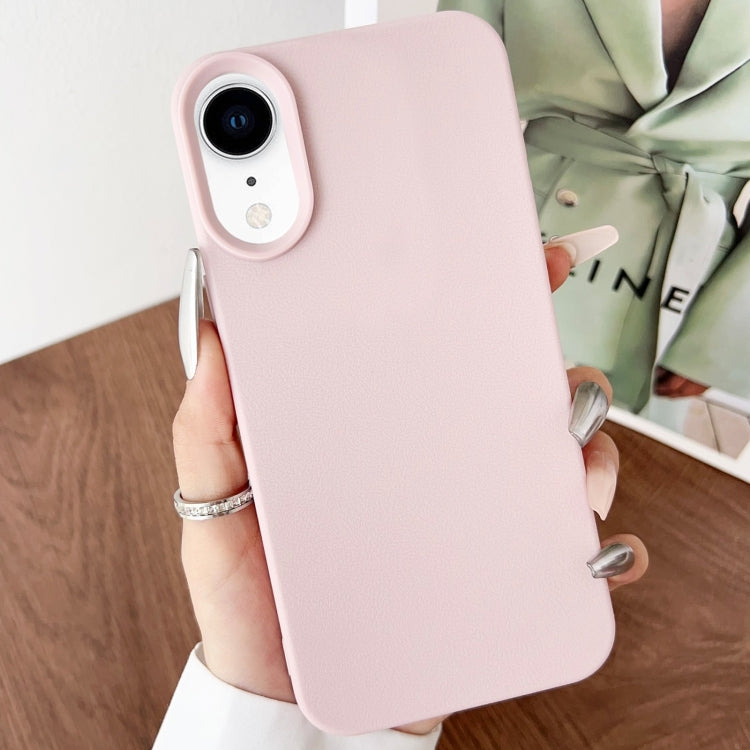 For iPhone XR Leather Texture TPU Full Coverage Phone Case