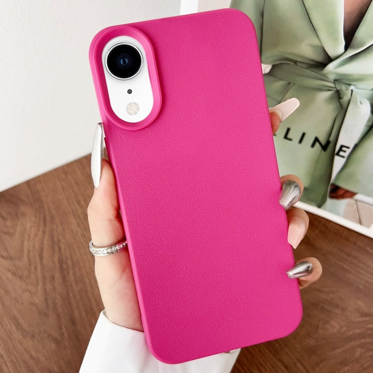 For iPhone XR Leather Texture TPU Full Coverage Phone Case
