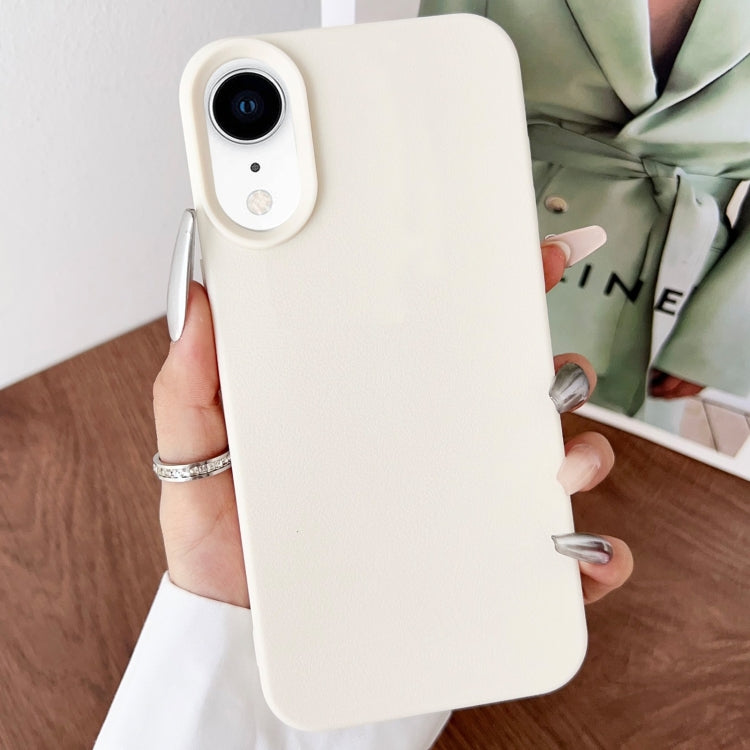 For iPhone XR Leather Texture TPU Full Coverage Phone Case