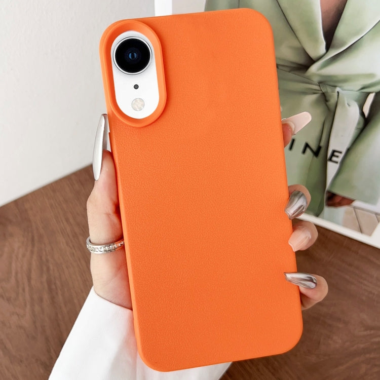 For iPhone XR Leather Texture TPU Full Coverage Phone Case