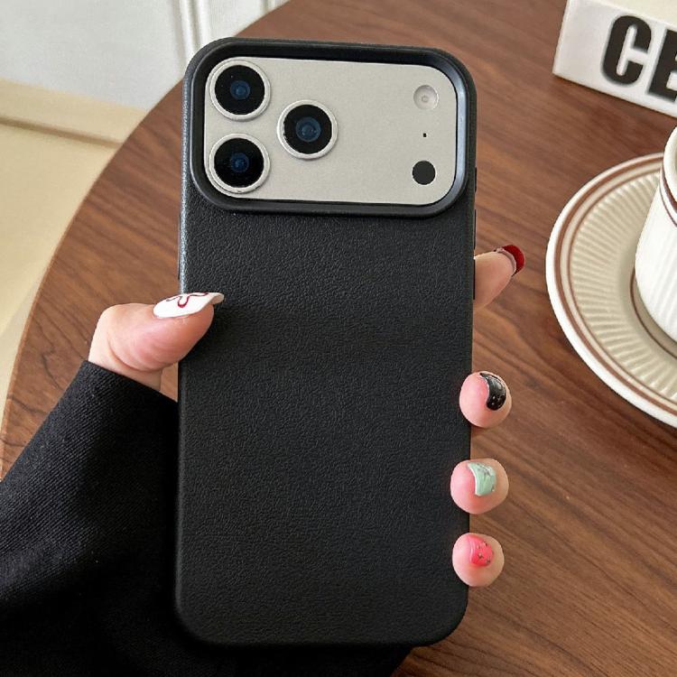 For iPhone 17 Pro Leather Texture TPU Full Coverage Phone Case