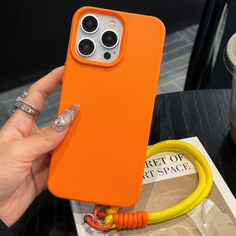 For iPhone 13 Pro Leather Texture TPU Full Coverage Phone Case with Lanyard
