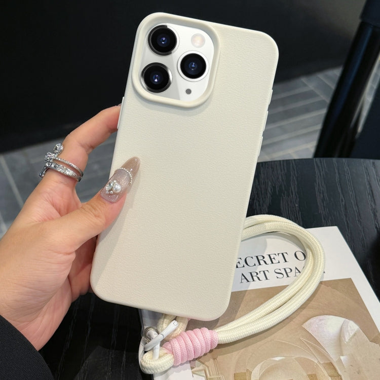 For iPhone 11 Pro Leather Texture TPU Full Coverage Phone Case with Lanyard