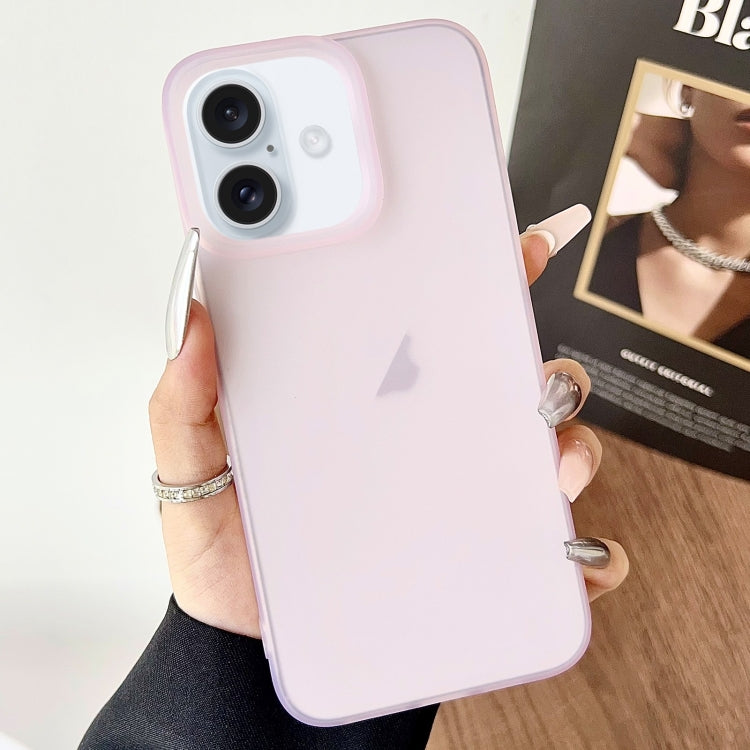 For iPhone 16 Plus Frosted Translucent TPU Full Coverage Phone Case