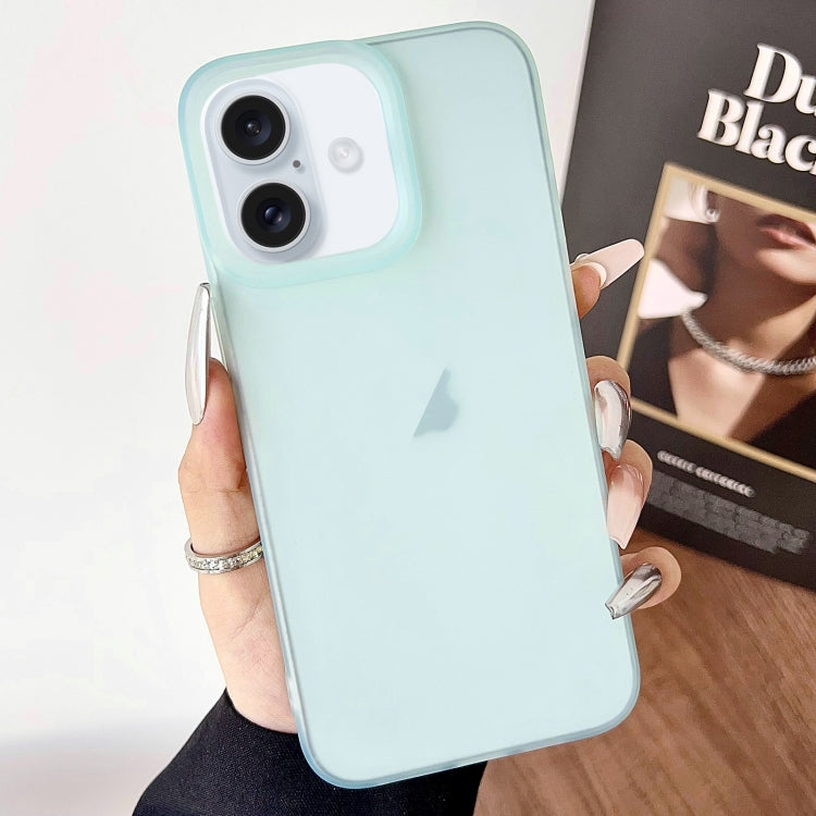 For iPhone 16 Frosted Translucent TPU Full Coverage Phone Case