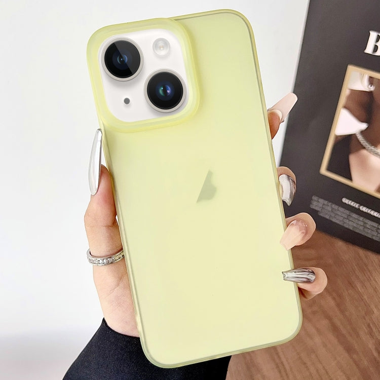 For iPhone 14 Plus Frosted Translucent TPU Full Coverage Phone Case