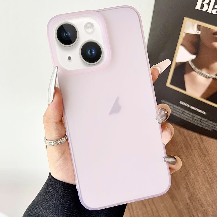 For iPhone 14 Frosted Translucent TPU Full Coverage Phone Case