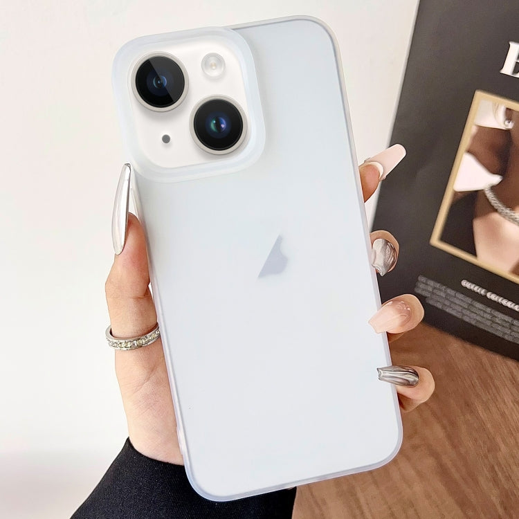 For iPhone 14 Frosted Translucent TPU Full Coverage Phone Case