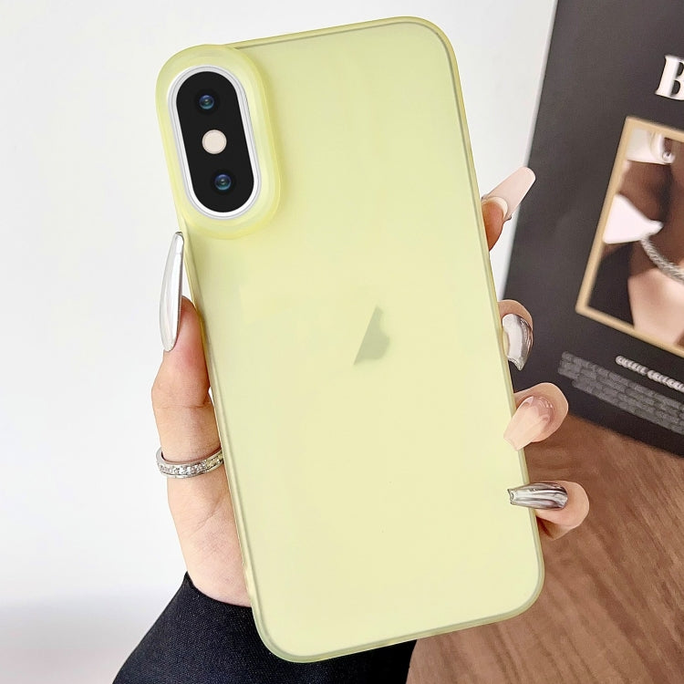 For iPhone X / XS Frosted Translucent TPU Full Coverage Phone Case