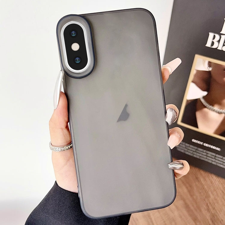 For iPhone X / XS Frosted Translucent TPU Full Coverage Phone Case