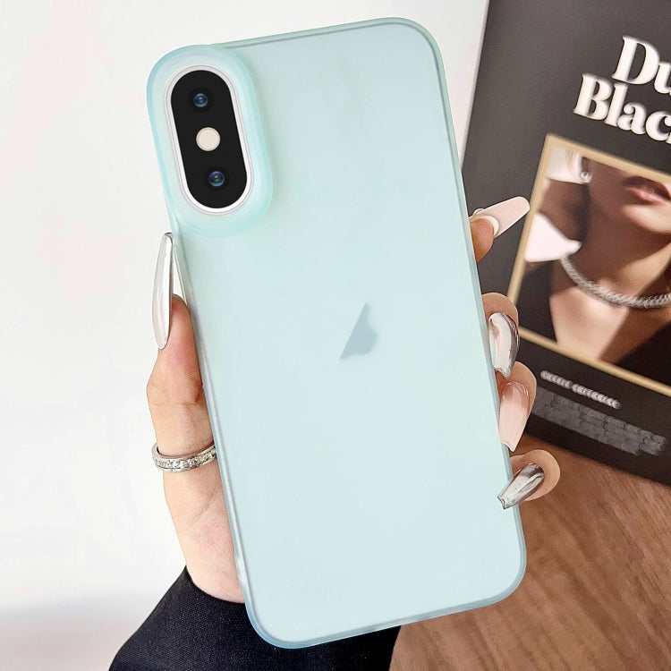 For iPhone X / XS Frosted Translucent TPU Full Coverage Phone Case