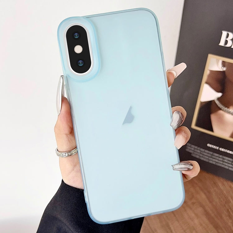 For iPhone X / XS Frosted Translucent TPU Full Coverage Phone Case