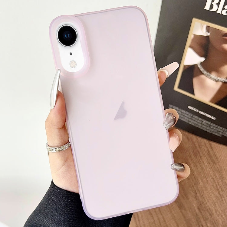 For iPhone XR Frosted Translucent TPU Full Coverage Phone Case
