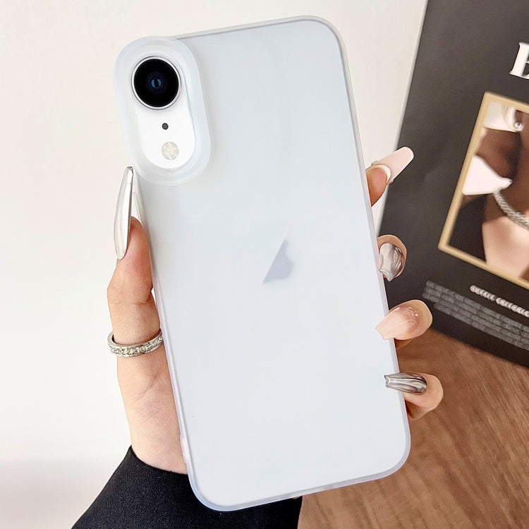 For iPhone XR Frosted Translucent TPU Full Coverage Phone Case