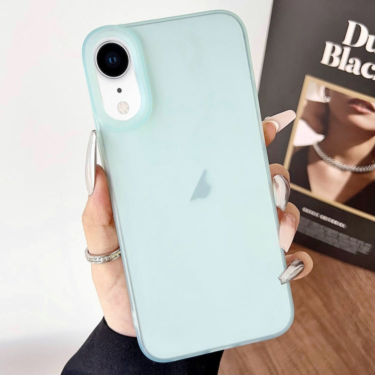 For iPhone XR Frosted Translucent TPU Full Coverage Phone Case
