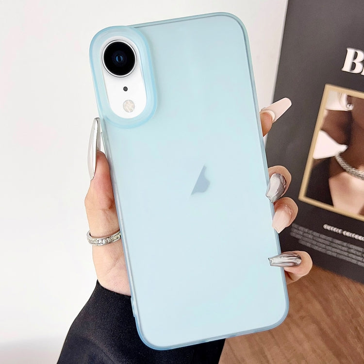 For iPhone XR Frosted Translucent TPU Full Coverage Phone Case