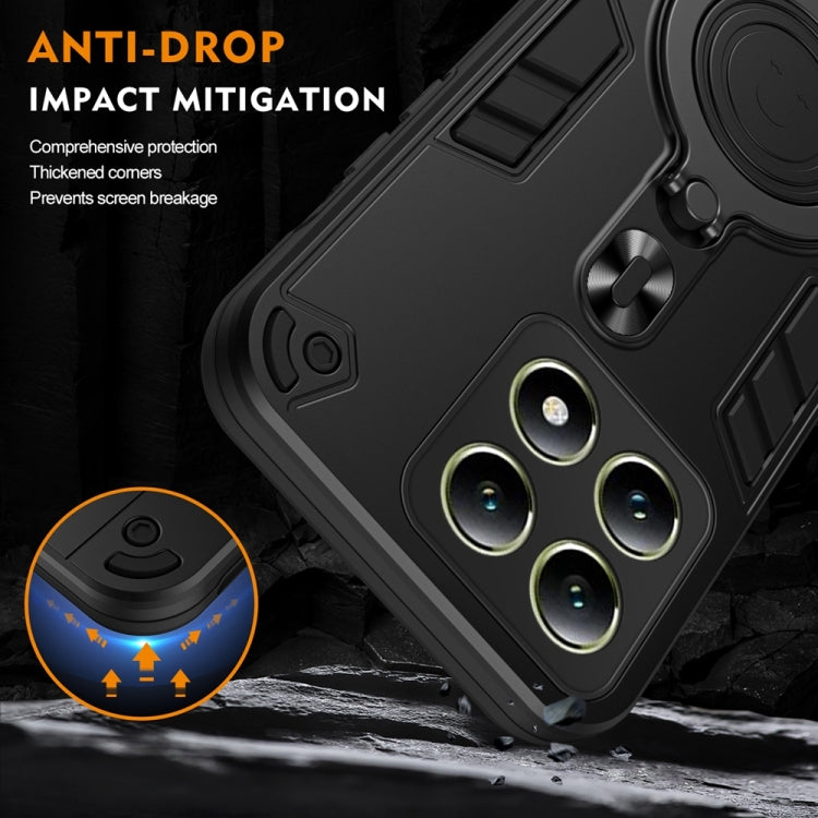 For Xiaomi 14T Metal Ring 360 Degree Rotating Holder PC Hybrid TPU Phone Case