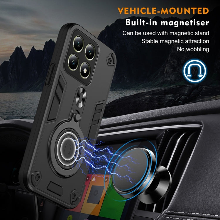 For Xiaomi 14T Metal Ring 360 Degree Rotating Holder PC Hybrid TPU Phone Case