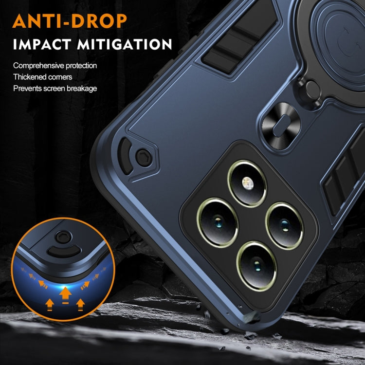 For Xiaomi 14T Metal Ring 360 Degree Rotating Holder PC Hybrid TPU Phone Case