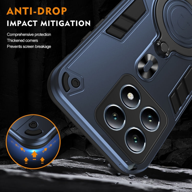 For Xiaomi 14T Pro Metal Ring 360 Degree Rotating Holder PC Hybrid TPU Phone Case
