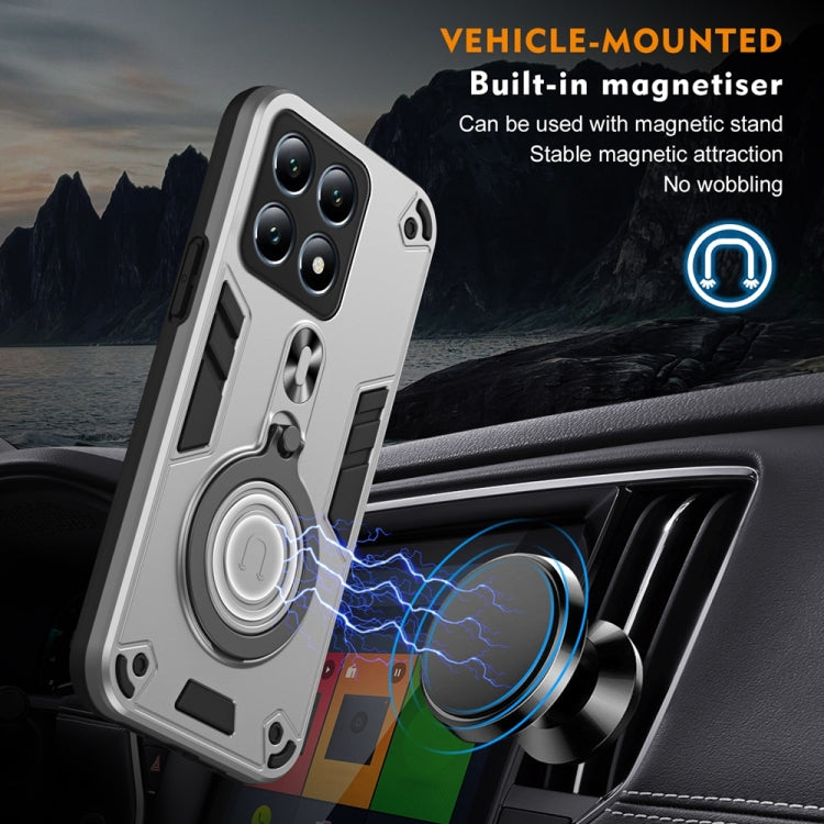 For Xiaomi 14T Pro Metal Ring 360 Degree Rotating Holder PC Hybrid TPU Phone Case