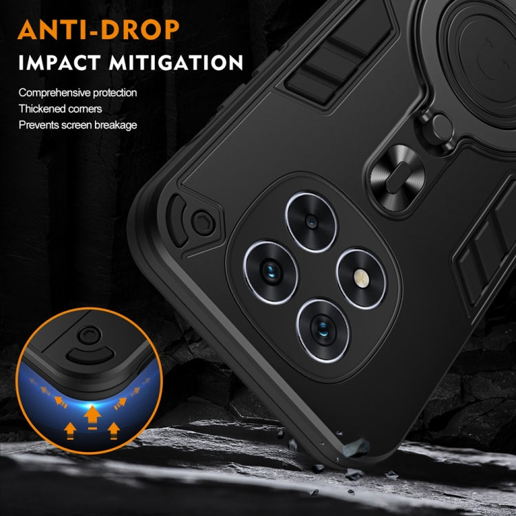 For Redmi Note 14 Pro 5G Metal Ring 360 Degree Rotating Holder PC Hybrid TPU Phone Case
