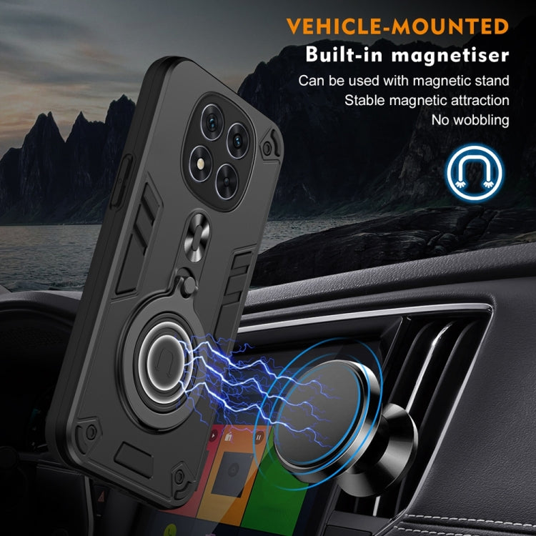 For Redmi Note 14 Pro 5G Metal Ring 360 Degree Rotating Holder PC Hybrid TPU Phone Case