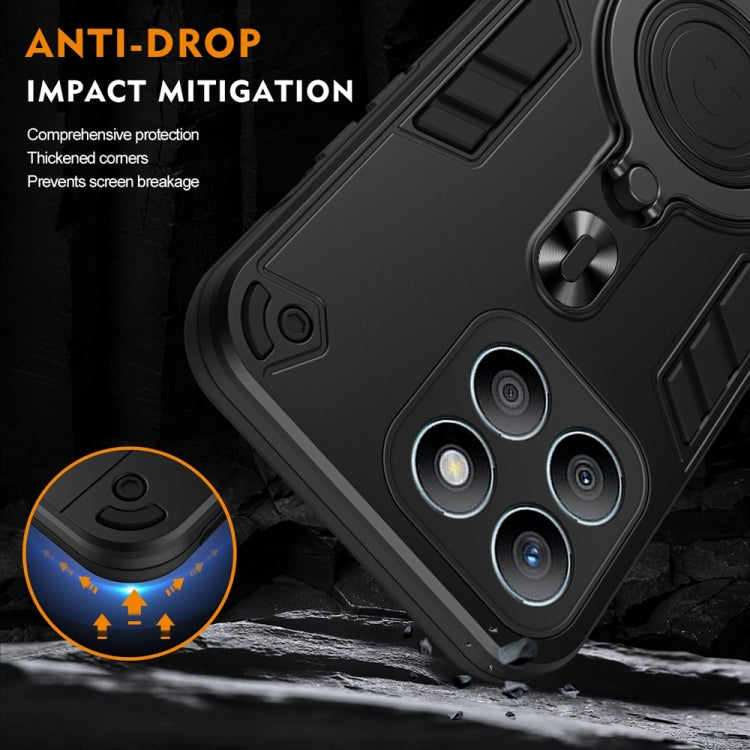 For Honor X8b Metal Ring 360 Degree Rotating Holder PC Hybrid TPU Phone Case