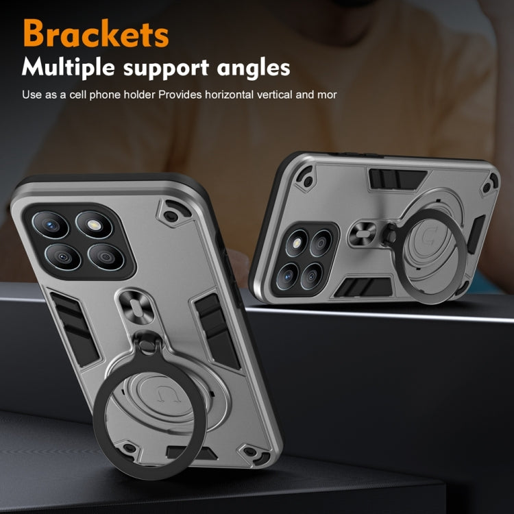 For Honor X8b Metal Ring 360 Degree Rotating Holder PC Hybrid TPU Phone Case