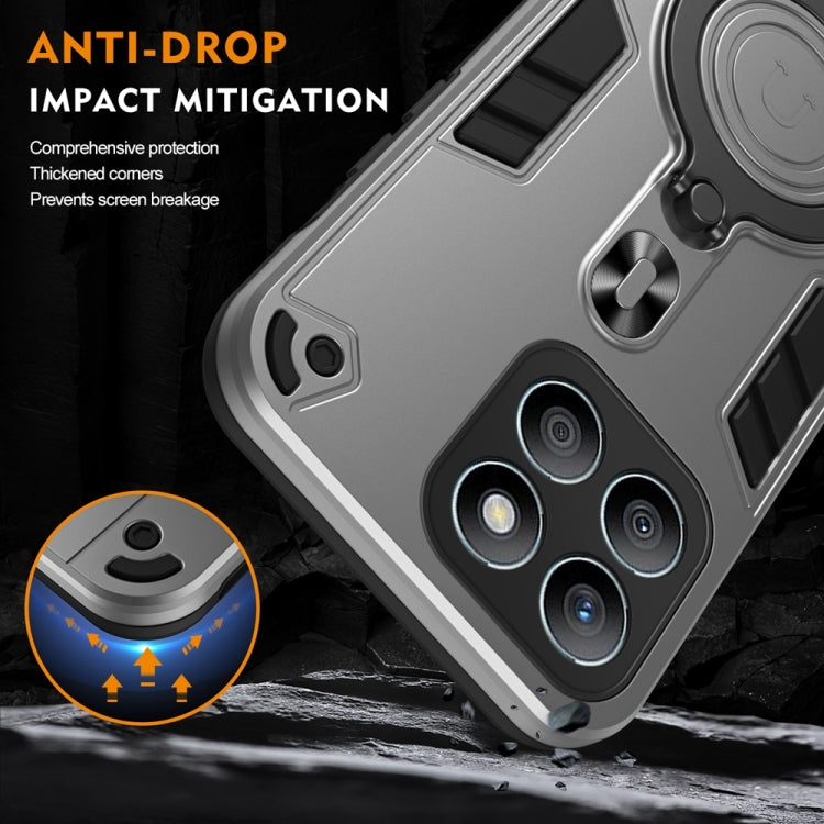 For Honor X8b Metal Ring 360 Degree Rotating Holder PC Hybrid TPU Phone Case