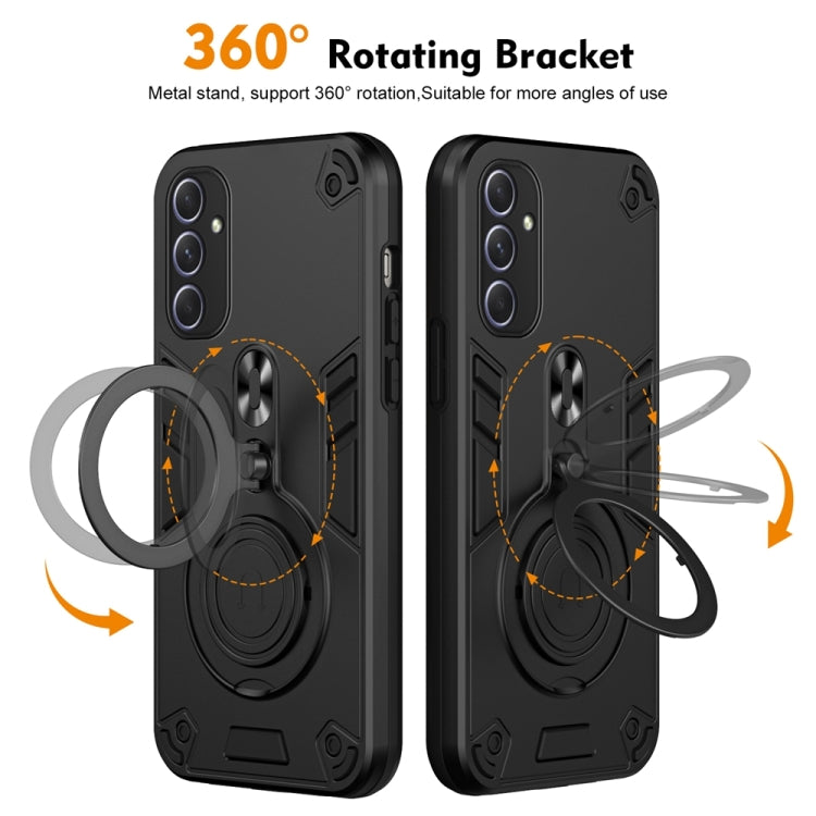 For Samsung Galaxy A54 5G Metal Ring 360 Degree Rotating Holder PC Hybrid TPU Phone Case