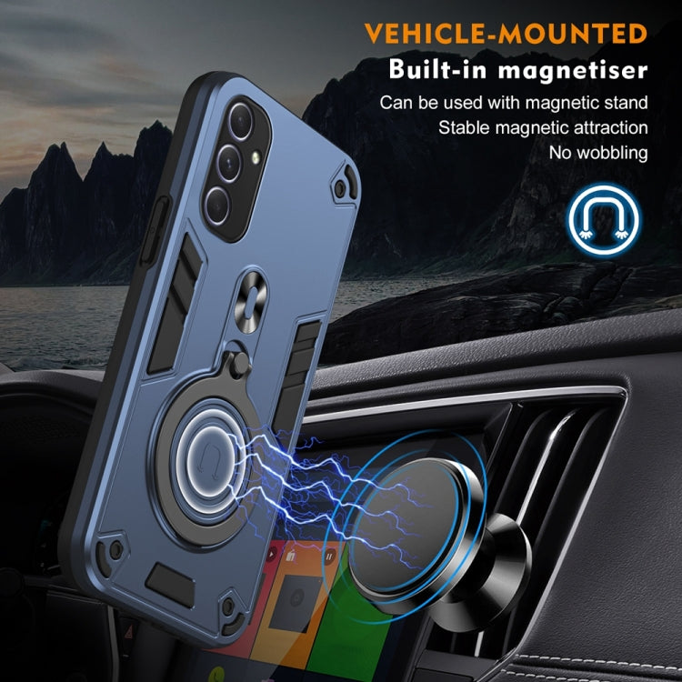 For Samsung Galaxy A54 5G Metal Ring 360 Degree Rotating Holder PC Hybrid TPU Phone Case
