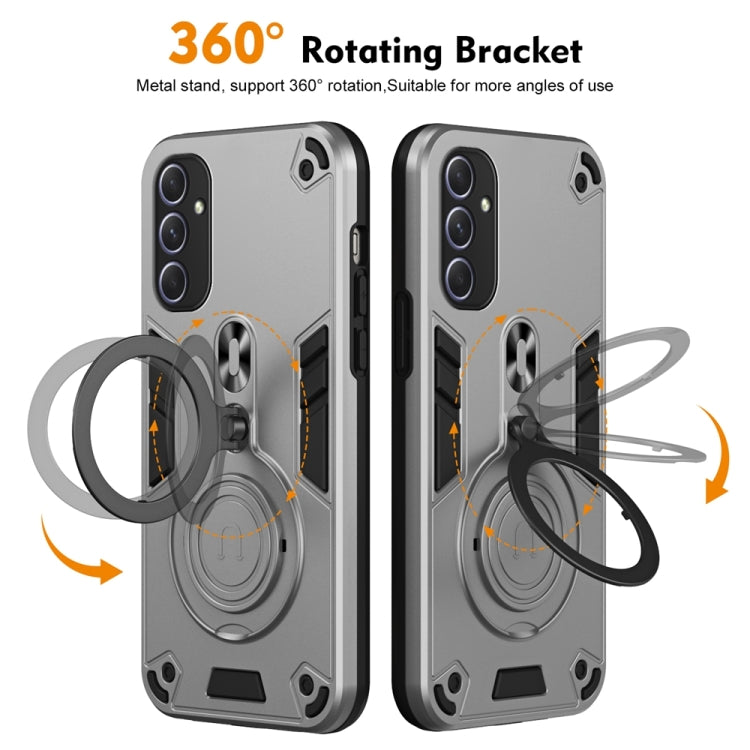For Samsung Galaxy A54 5G Metal Ring 360 Degree Rotating Holder PC Hybrid TPU Phone Case