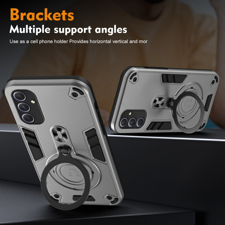 For Samsung Galaxy A54 5G Metal Ring 360 Degree Rotating Holder PC Hybrid TPU Phone Case