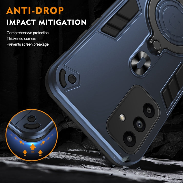 For Samsung Galaxy A15 Metal Ring 360 Degree Rotating Holder PC Hybrid TPU Phone Case