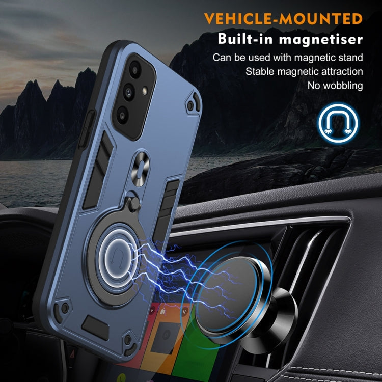 For Samsung Galaxy A15 Metal Ring 360 Degree Rotating Holder PC Hybrid TPU Phone Case