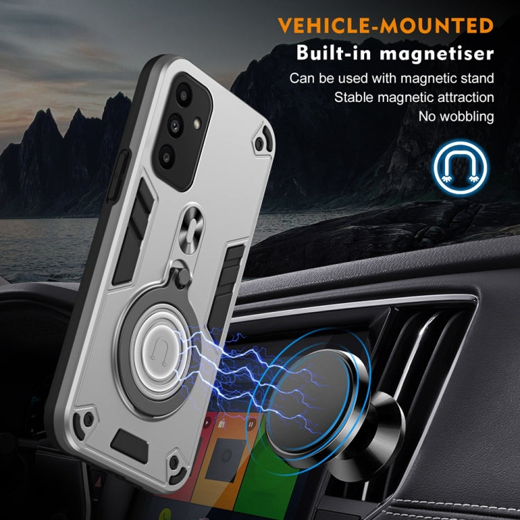 For Samsung Galaxy A15 Metal Ring 360 Degree Rotating Holder PC Hybrid TPU Phone Case