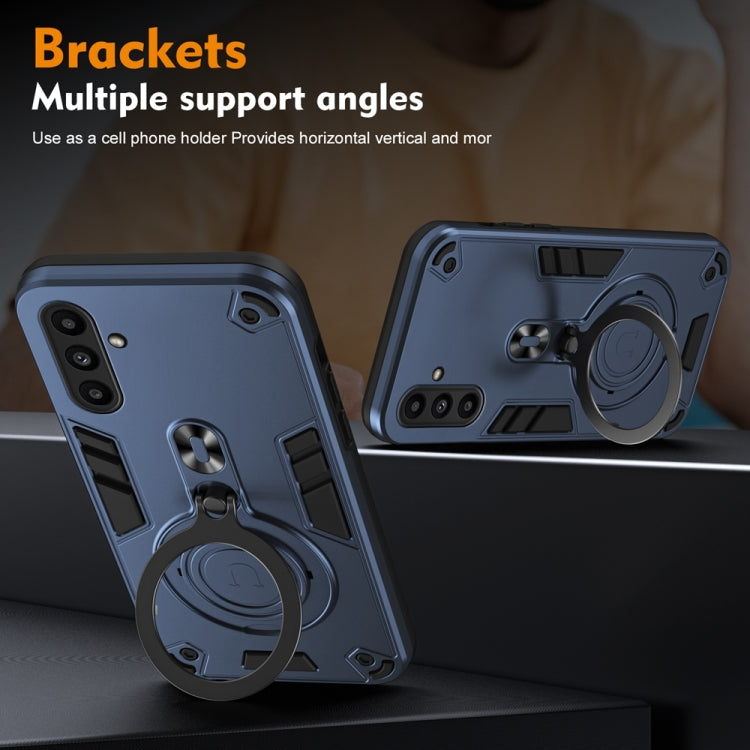 For Samsung Galaxy A14 4G / 5G Metal Ring 360 Degree Rotating Holder PC Hybrid TPU Phone Case