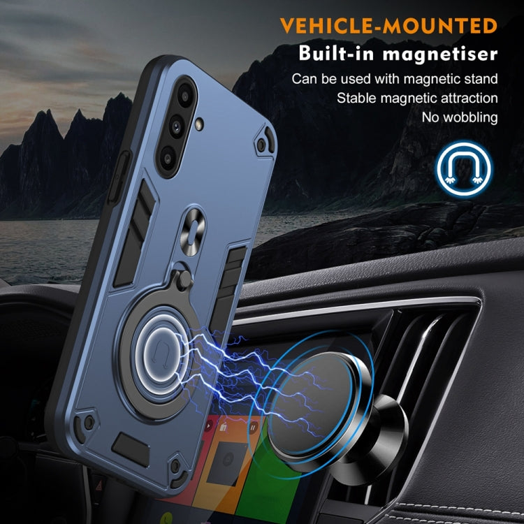 For Samsung Galaxy A14 4G / 5G Metal Ring 360 Degree Rotating Holder PC Hybrid TPU Phone Case