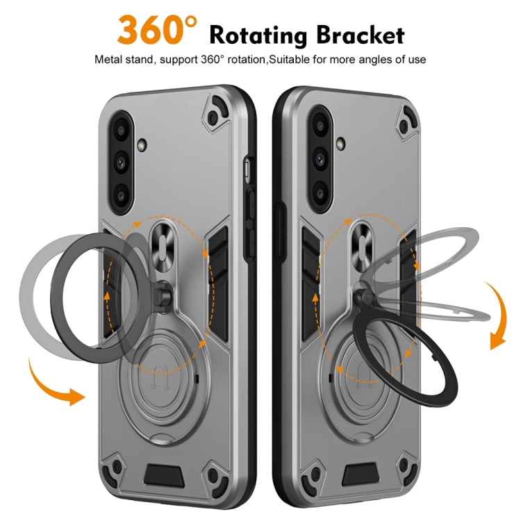 For Samsung Galaxy A14 4G / 5G Metal Ring 360 Degree Rotating Holder PC Hybrid TPU Phone Case