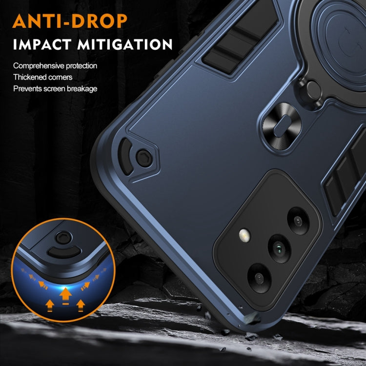 For Samsung Galaxy A05s Metal Ring 360 Degree Rotating Holder PC Hybrid TPU Phone Case