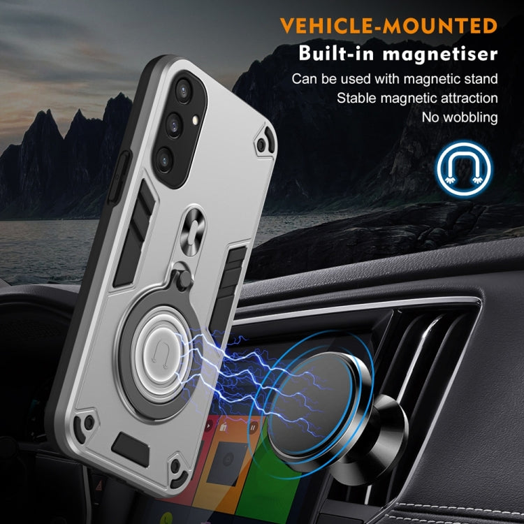 For Samsung Galaxy S25 5G Metal Ring 360 Degree Rotating Holder PC Hybrid TPU Phone Case