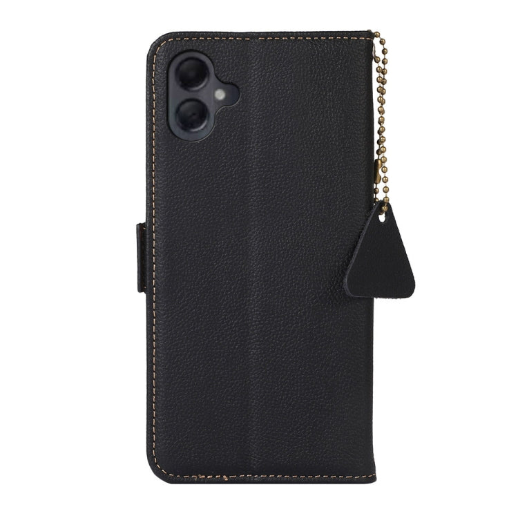 For Samsung Galaxy A06 4G Side-Magnetic TJ Genuine Leather RFID Phone Case