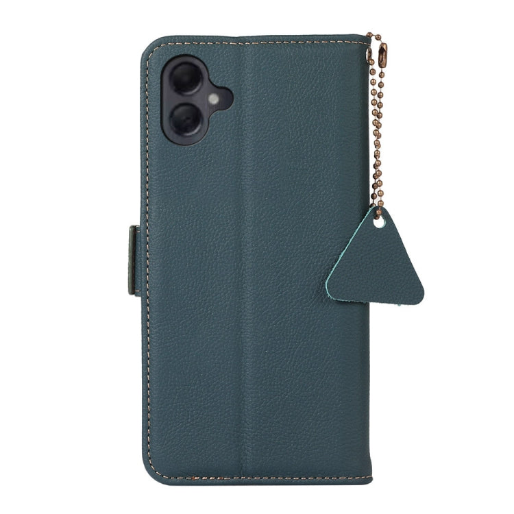 For Samsung Galaxy A06 4G Side-Magnetic TJ Genuine Leather RFID Phone Case