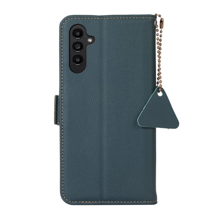 For Samsung Galaxy A36 Side-Magnetic TJ Genuine Leather RFID Phone Case