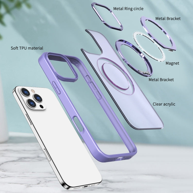 For iPhone 16 Pro Max Wing Series MagSafe Magnetic Ring Holder Phone Case