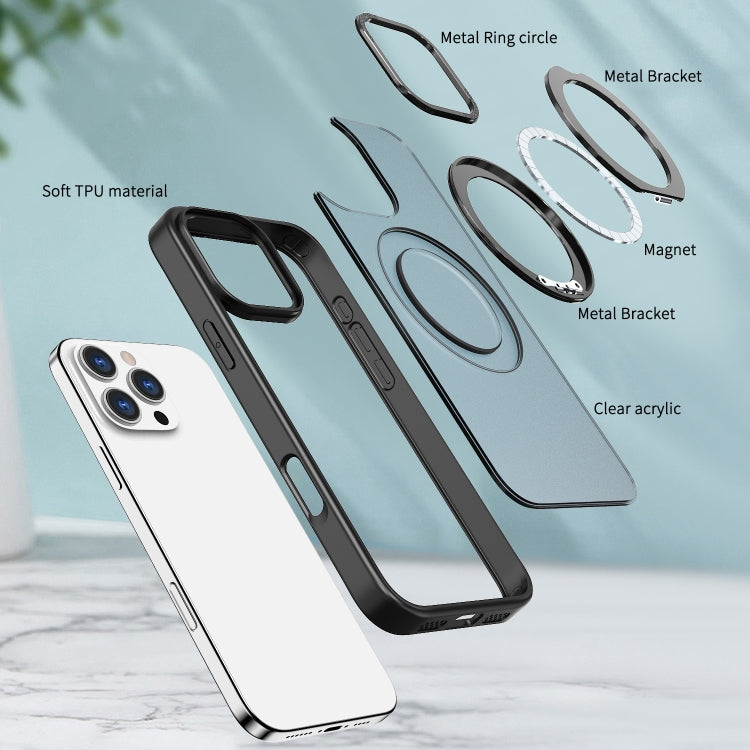 For iPhone 16 Pro Wing Series MagSafe Magnetic Ring Holder Phone Case