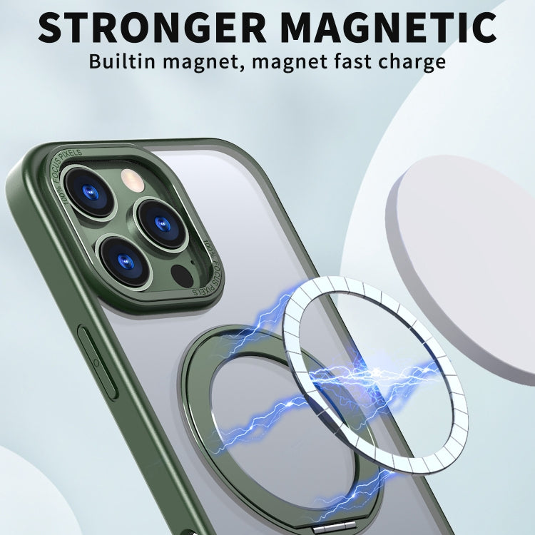 For iPhone 16 Pro Wing Series MagSafe Magnetic Ring Holder Phone Case