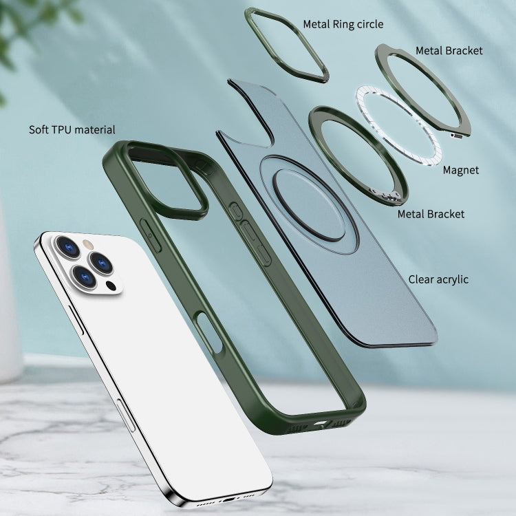 For iPhone 16 Pro Wing Series MagSafe Magnetic Ring Holder Phone Case