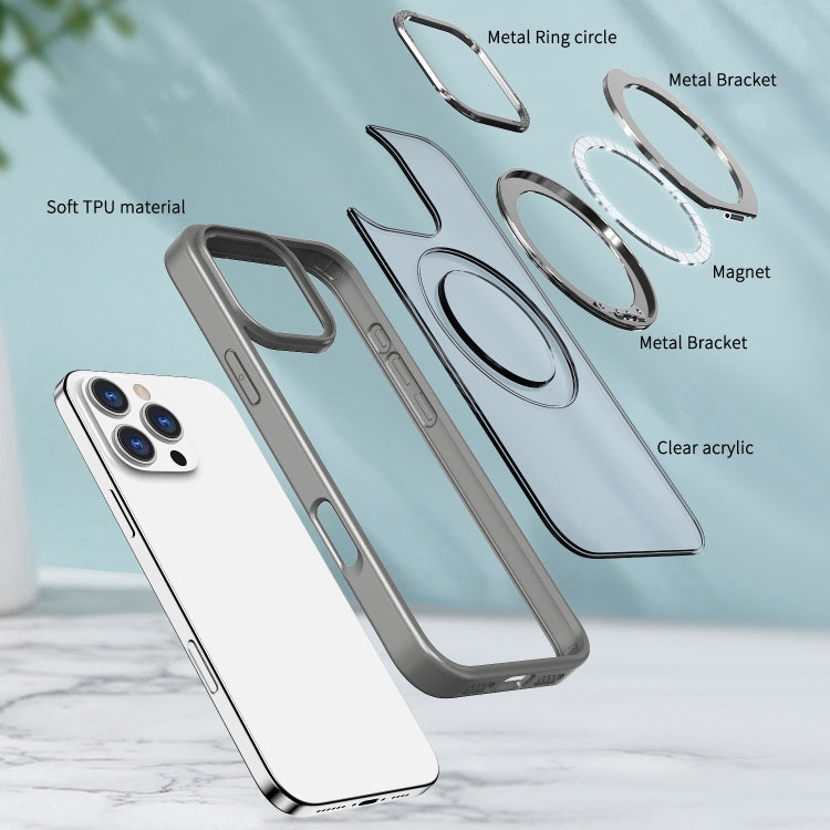 For iPhone 16 Pro Wing Series MagSafe Magnetic Ring Holder Phone Case